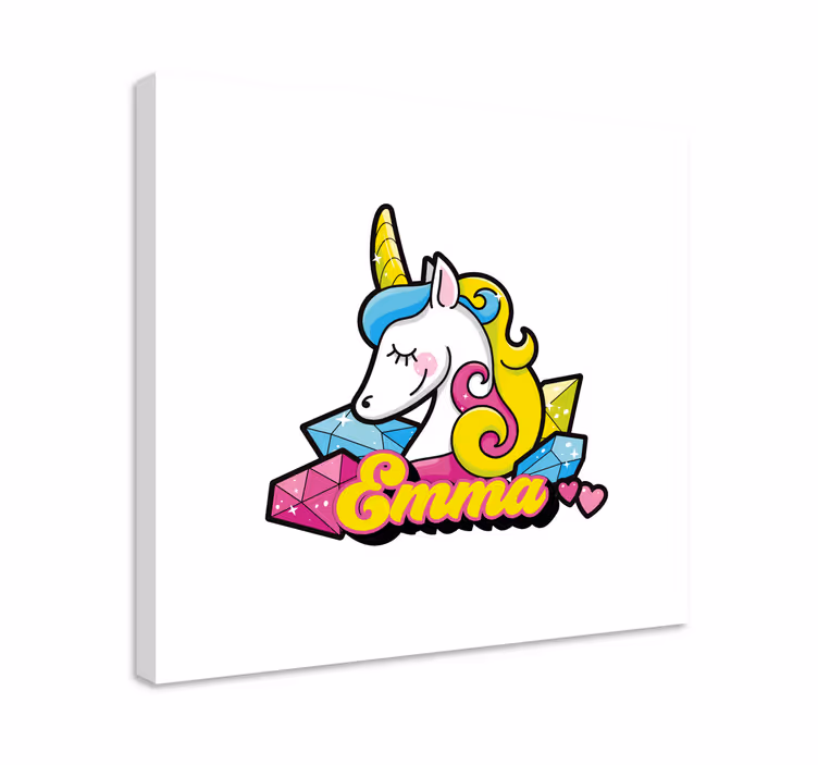 Eenhoorn met edelstenen Canvas schilderij eenhoornen - TenStickers