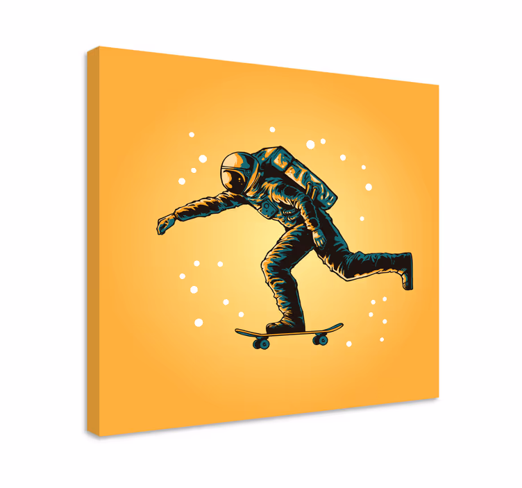 Videogames canvas schilderij skating astronaut avontuur - TenStickers