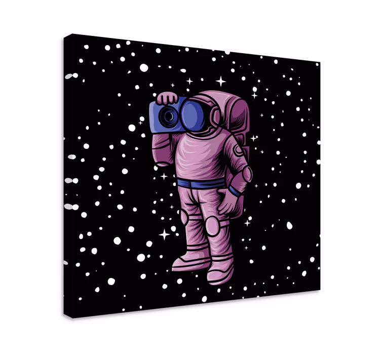 Astronaut die sterren vastlegt videogames canvas schilderij - TenStickers