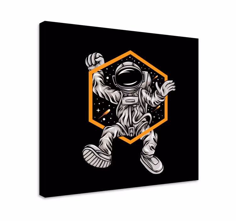 Astronaut levitatie Canvas schilderij mensen en karakters - TenStickers