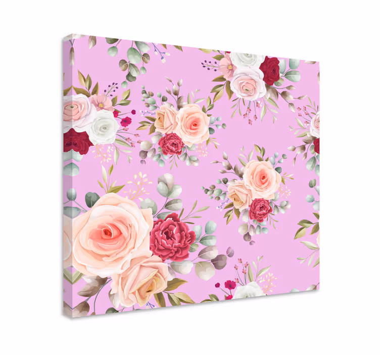Canvas schilderij bloemen en planten bloemenarrangement - TenStickers