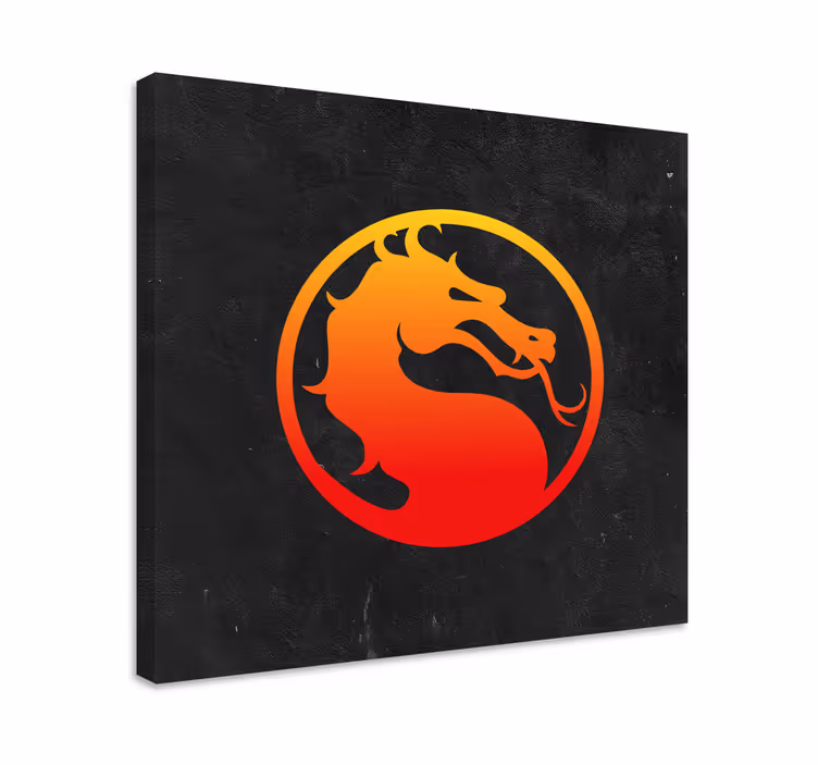 Videogames canvas schilderij mortal kombat draak - TenStickers