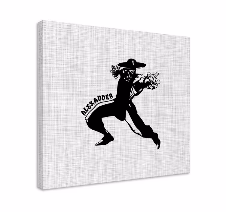 Canvas schilderij superheld dynamische heldhouding - TenStickers