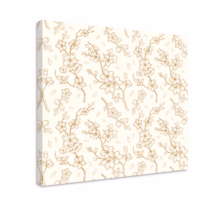Canvas schilderij bloemen en planten bloemenpatroon - TenStickers