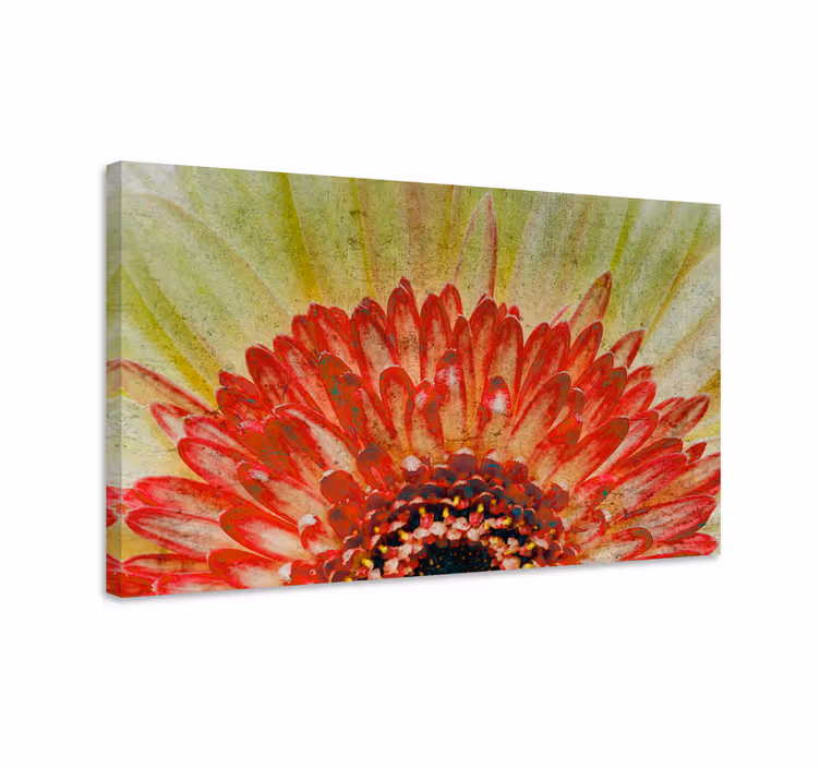 Canvas schilderij bloemen en planten levendig bloemdetail - TenStickers