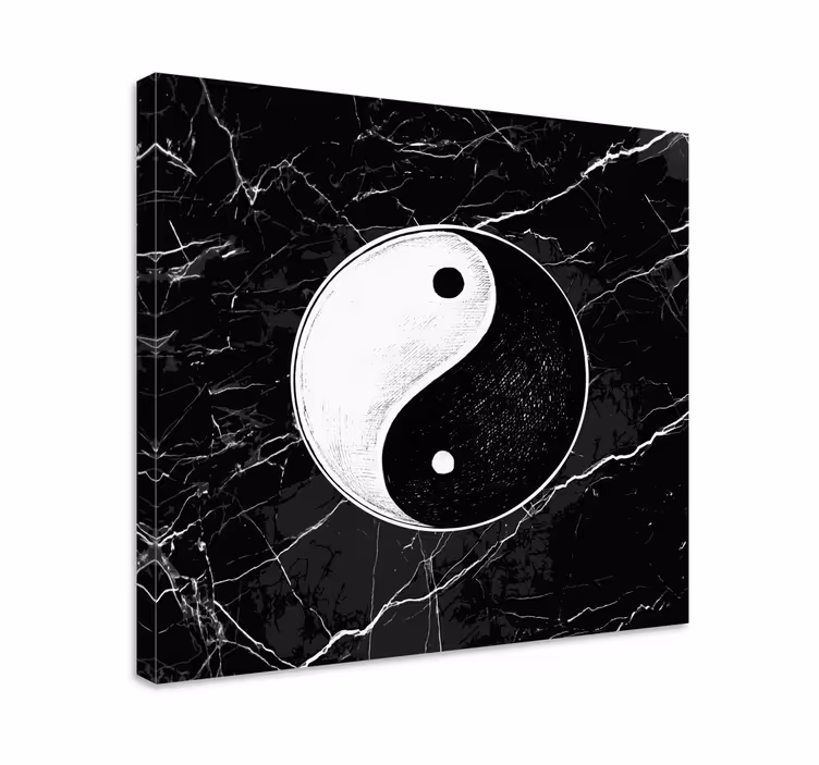 Canvas schilderij zen yin yang symbool - TenStickers
