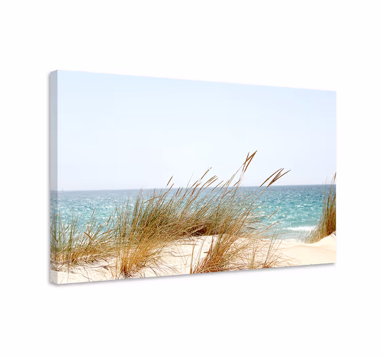 Canvas landschap kustduinen uitzicht - TenStickers