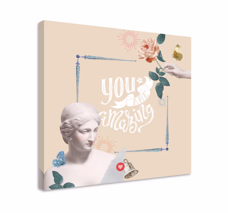 Canvas schilderij tekst jij bent geweldig - TenStickers