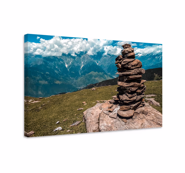 Canvas landschap steenstapelformatie - TenStickers
