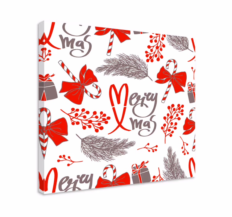 Alphabet canvas schilderij kerstmis ontwerp - TenStickers