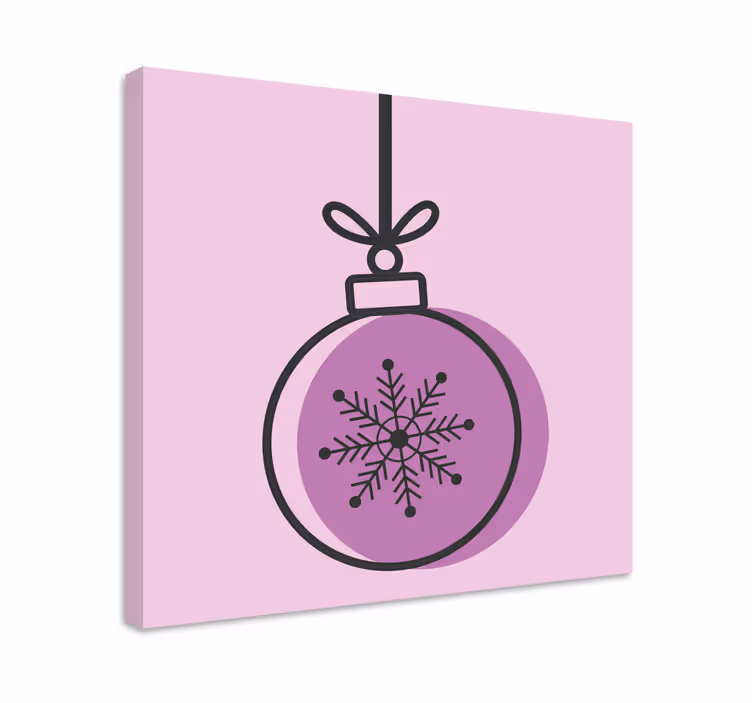 Canvas schilderij sporten sneeuwvlok ornament - TenStickers