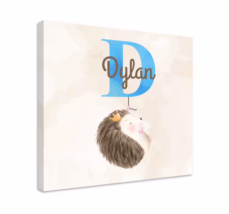 Canvas schilderij baby's schattige egel illustratie - TenStickers