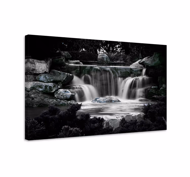 Canvas landschap vredige watervallen - TenStickers