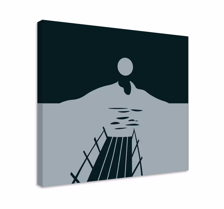 Canvas landschap pier over water - TenStickers