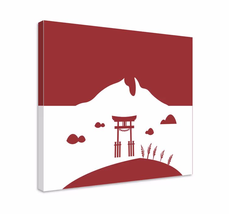 Canvas schilderij oriental japanse torii-poort - TenStickers