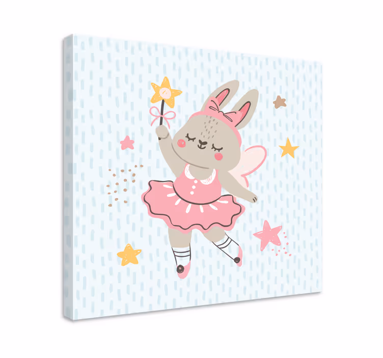 Canvas schilderij mens ballet konijn fee - TenStickers