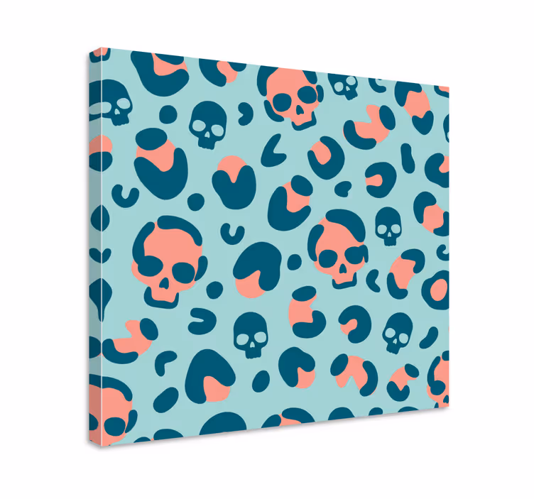 Canvas schilderij andere teksten skullpatroon ontwerp - TenStickers
