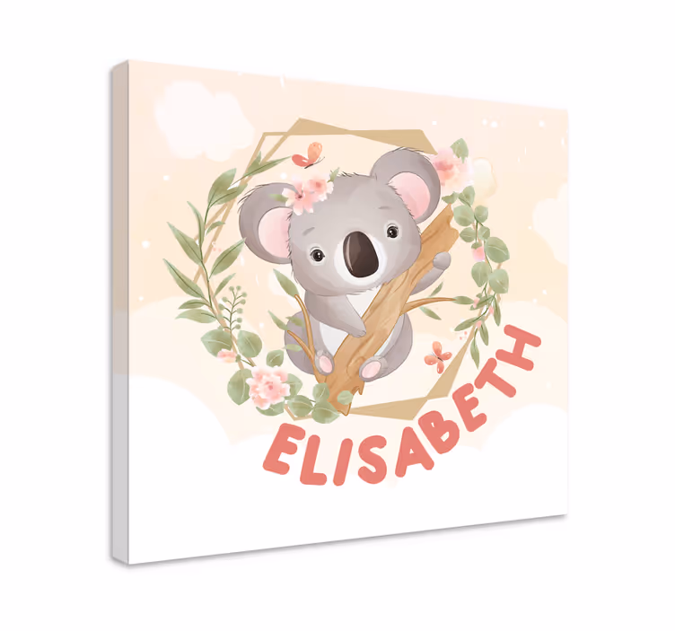 Gepersonaliseerde koala Canvas schilderij dieren - TenStickers