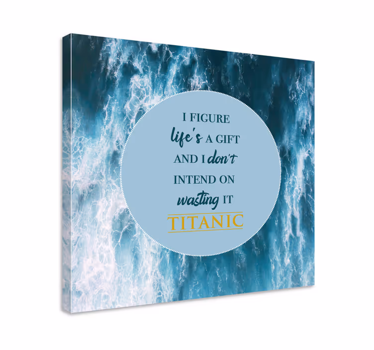 Inspirerende levensquote Canvas schilderij tekst - TenStickers