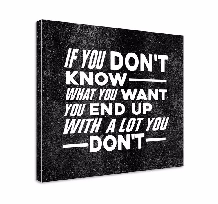 Canvas schilderij tekst motivatie voor het leven - TenStickers