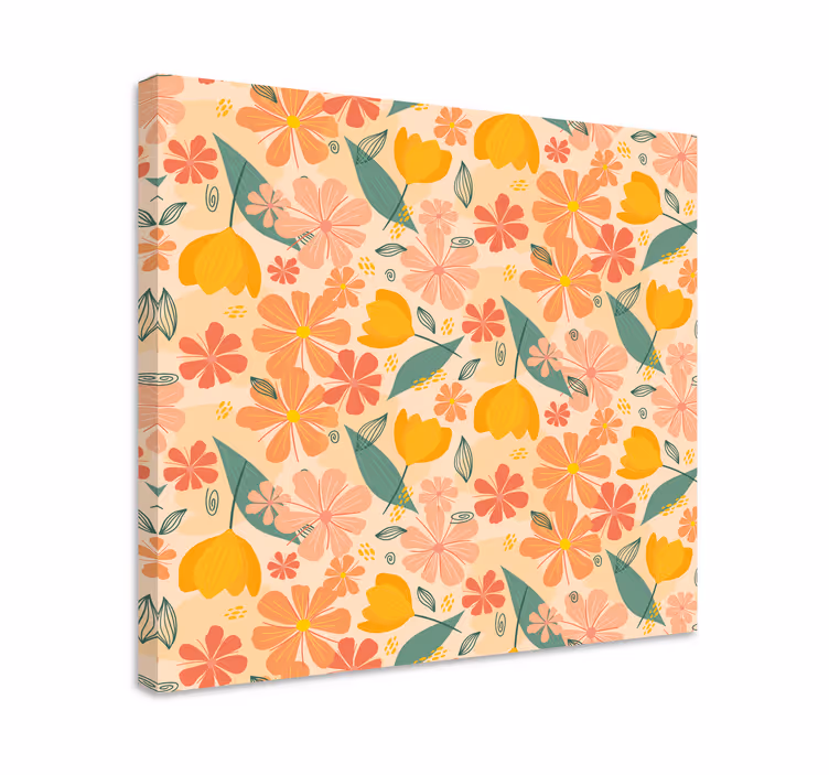 Canvas schilderij bloemen en planten botanische compositie - TenStickers