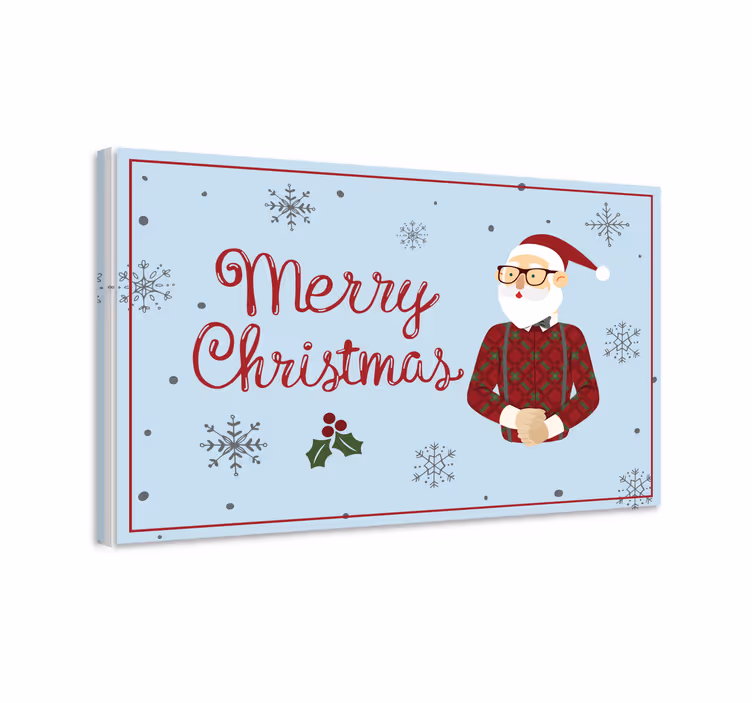 3d canvas schilderij kerstman vreugde - TenStickers