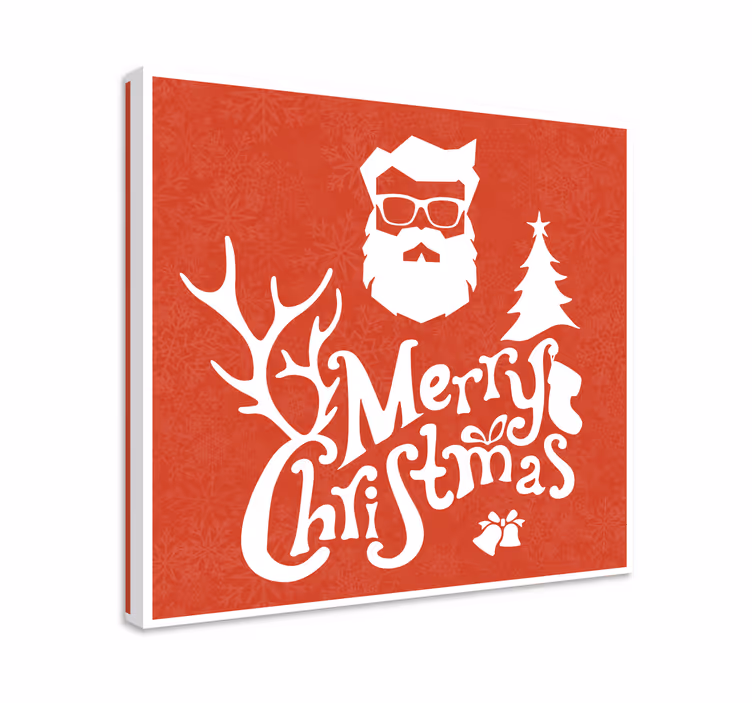 Canvas schilderij motivatie kerstgroet - TenStickers