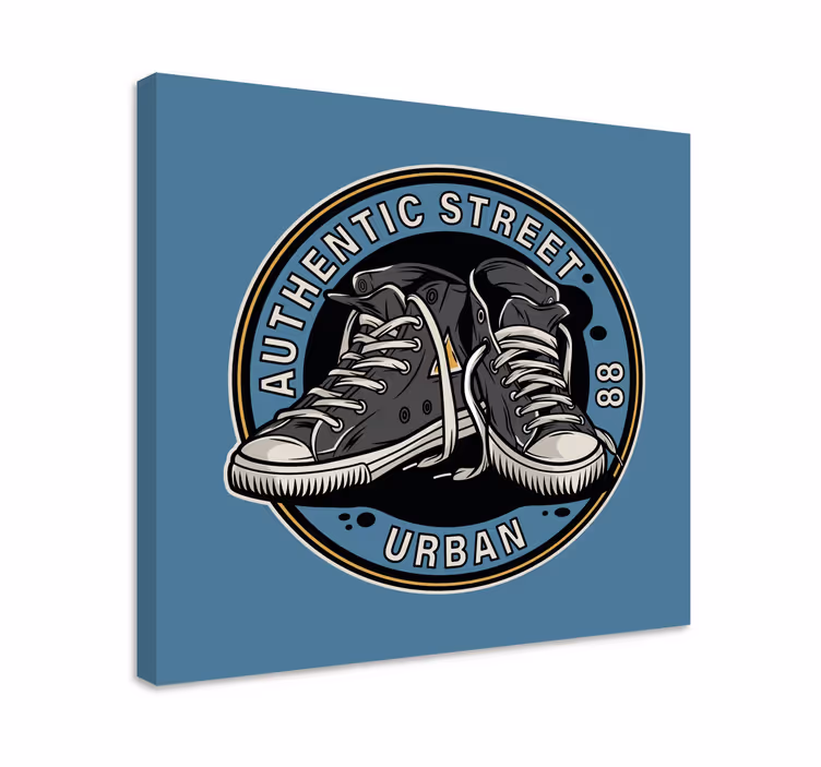 Canvas schilderij sporten urban sneakers sfeer - TenStickers
