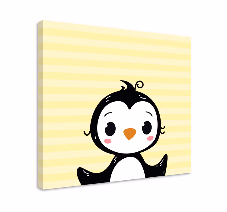 Canvas schilderij dieren schattige pinguïn figuur - TenStickers