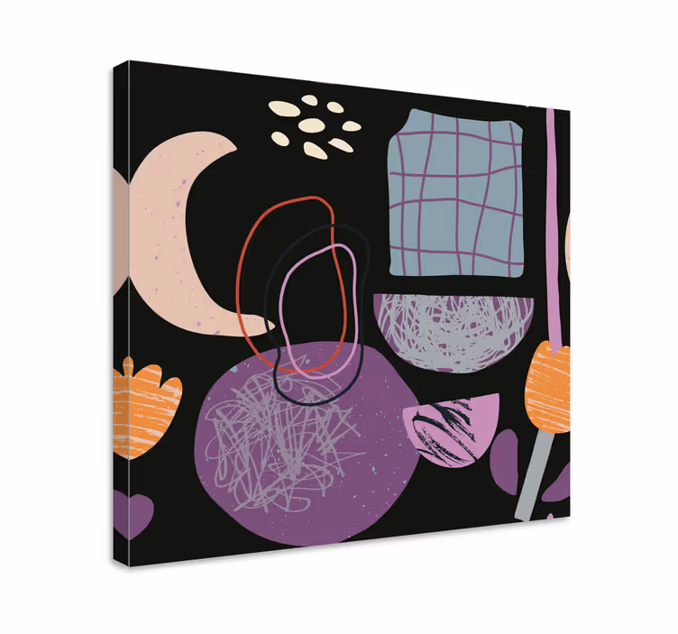 Ornament canvas schilderij abstract botanische kenmerken - TenStickers