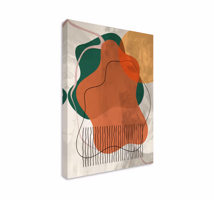 Modern canvas schilderij vrije natuurlijke vormen - TenStickers