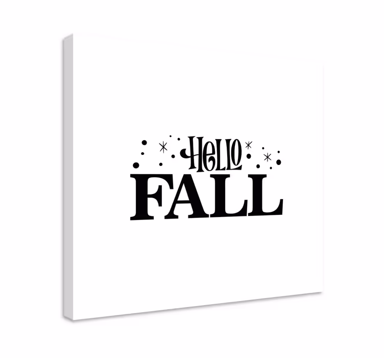 Canvas schilderij tekst hallo herfst groet - TenStickers