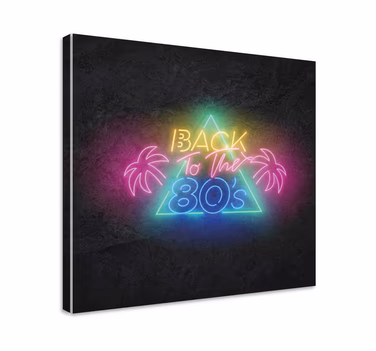 Neon retro zin Canvas schilderij tekst - TenStickers