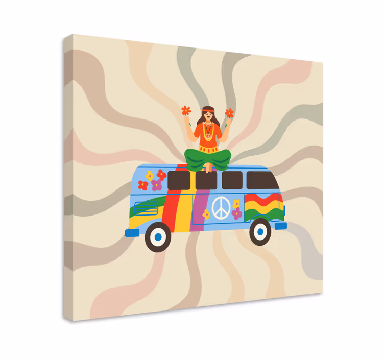 Canvas schilderij superheld flower power van - TenStickers