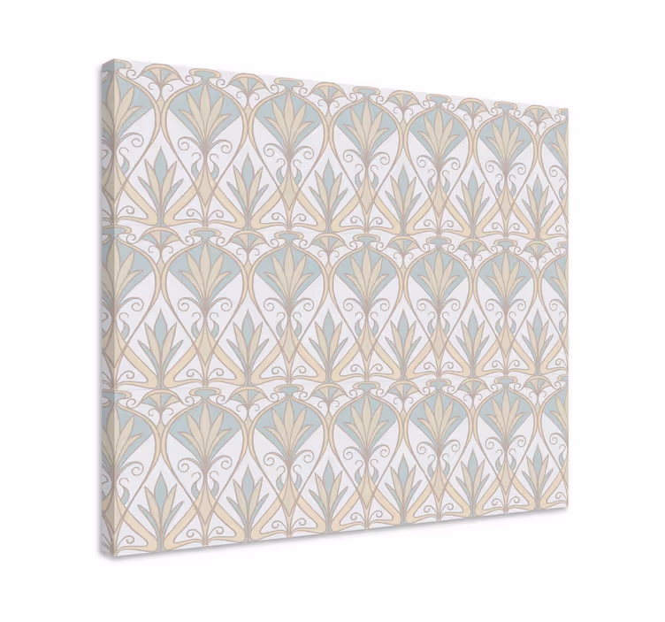 Ornament canvas schilderij elegant bloemenpatroon - TenStickers