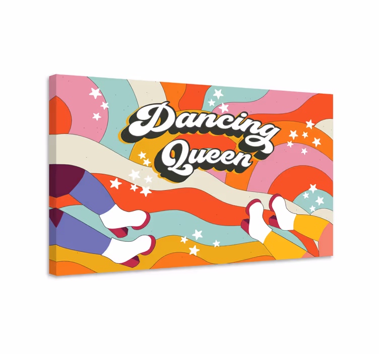 Scandinavische canvas schilderij dansende voeten beweging - TenStickers