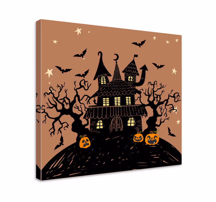 Canvas schilderij andere bloemen en planten spookhuis sfeer - TenStickers
