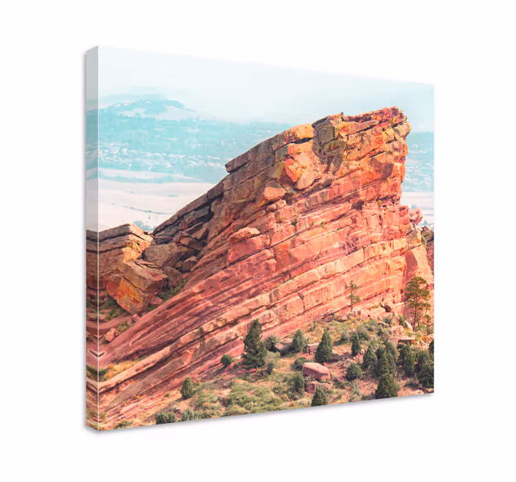 Canvas landschap majestueuze rotsformatie - TenStickers