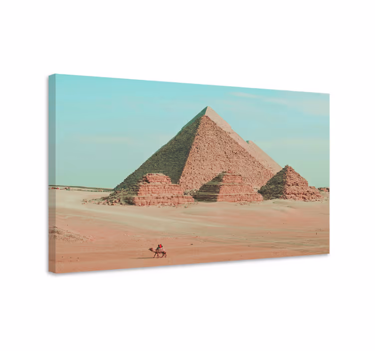 Canvas schilderij landen en steden pyramides van giza - TenStickers