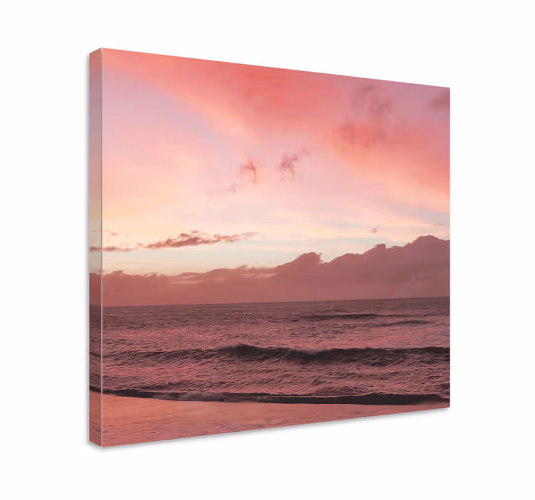 Canvas landschap rustgevende oceaanzonsondergang - TenStickers