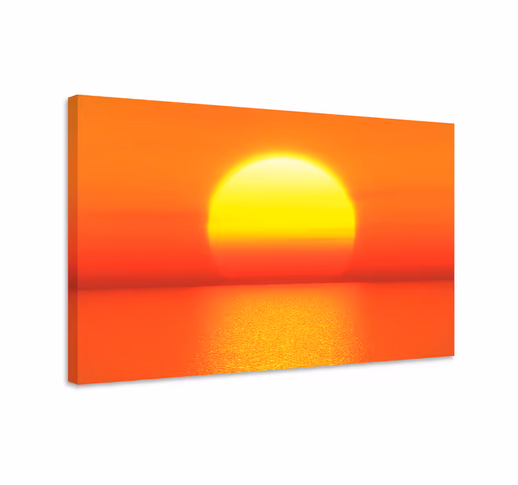 Canvas landschap avondschemering boven de getijden - TenStickers