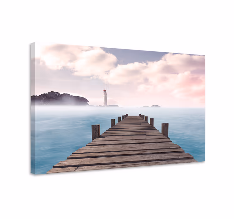 Canvas landschap vredelijk kustpad - TenStickers