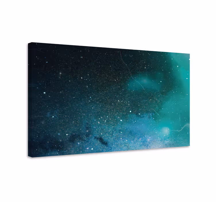 Canvas schilderij abstract sterrenachtige hemelscène - TenStickers