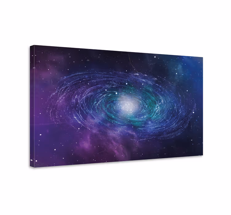 Galactische spiraalvorming Canvas schilderij abstract - TenStickers