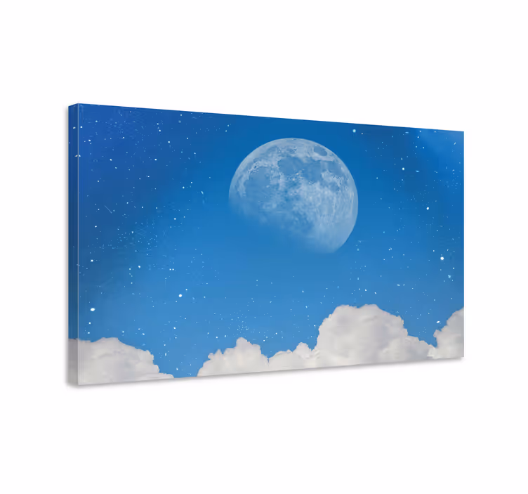 Maan in de lucht Canvas landschap - TenStickers