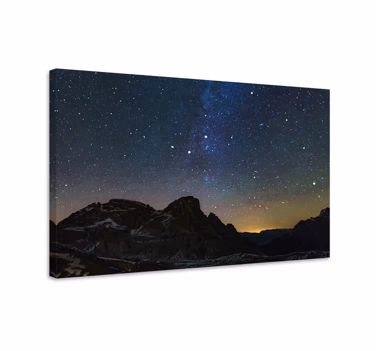 Canvas landschap berg nachtlucht - TenStickers