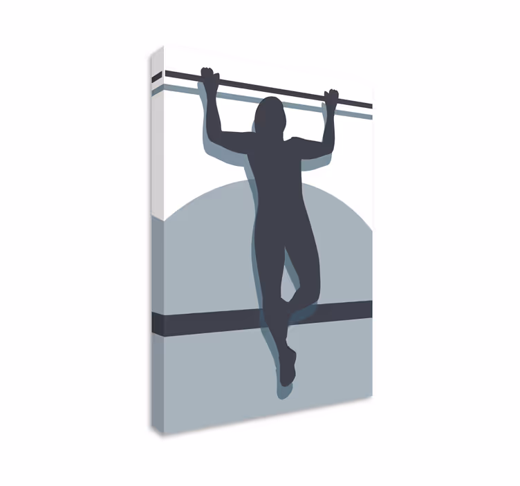 Canvas schilderij sporten atletische kracht pose - TenStickers
