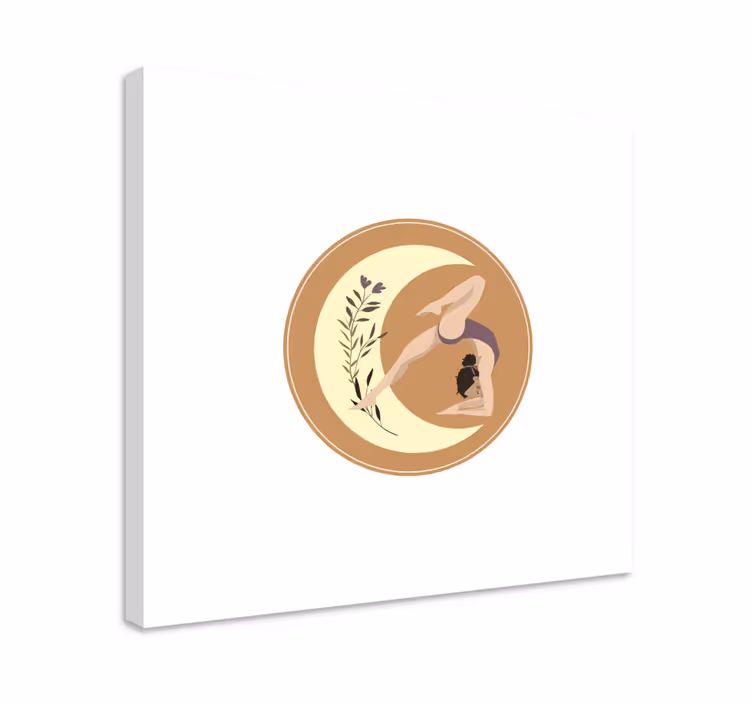 Canvas schilderij kinderen yoga pose sereniteit - TenStickers