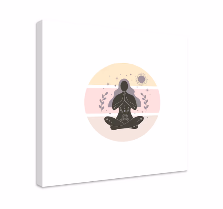 Canvas schilderij boeddha meditatiehouding - TenStickers