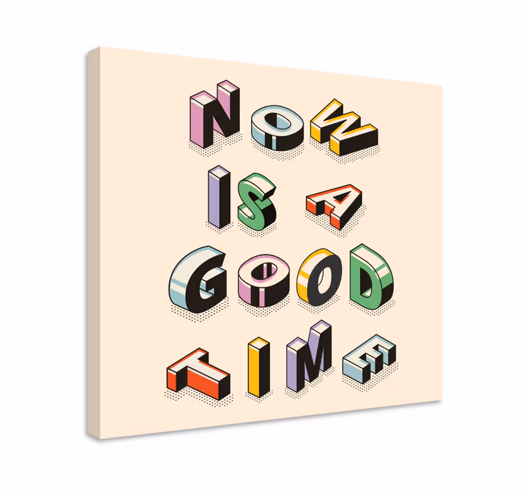 Canvas schilderij tekst motivatie tekst kunstwerk - TenStickers